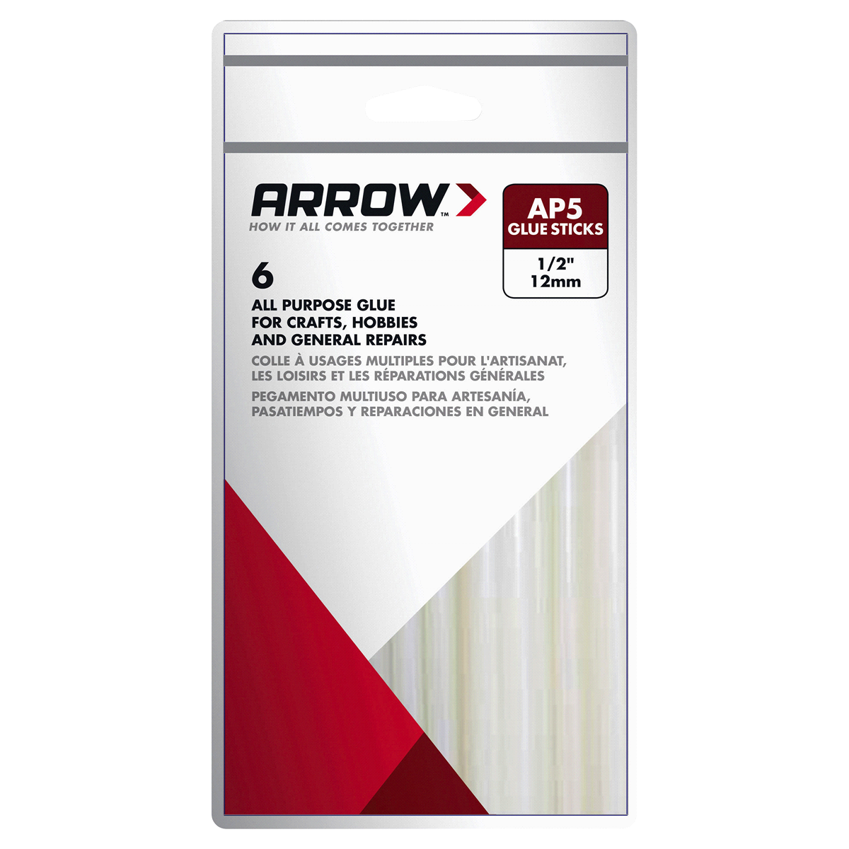 slide 1 of 1, Arrow AP5 All Purpose Glue Sticks, 1 ct