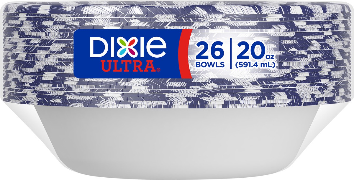 slide 5 of 5, Dixie Ultra Compostable 20 Ounce Bowls, 26 Count, 26 ct