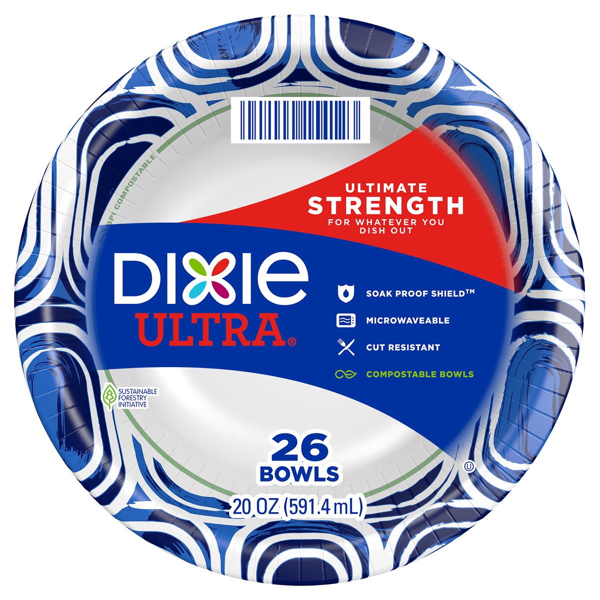 slide 1 of 5, Dixie Ultra Compostable 20 Ounce Bowls, 26 Count, 26 ct