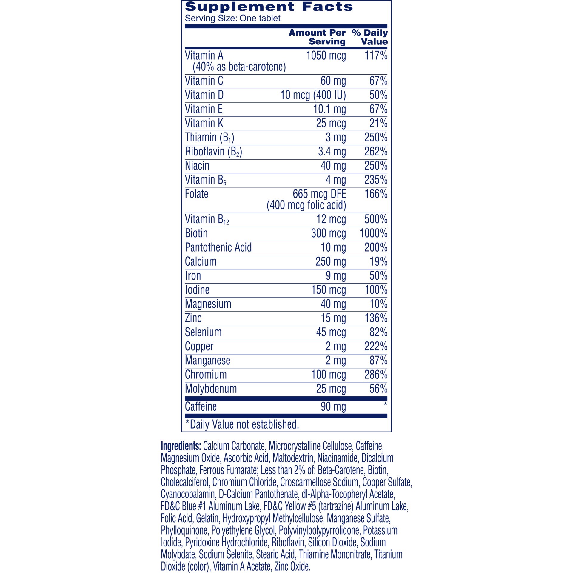 slide 2 of 2, One A Day Energy Multivitamin Tablets, 50 ct