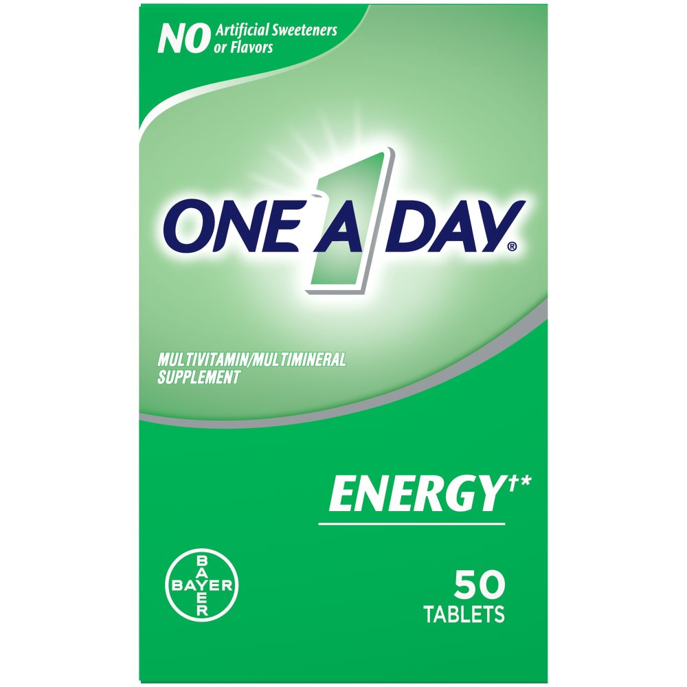 slide 1 of 2, One A Day Energy Multivitamin Tablets, 50 ct