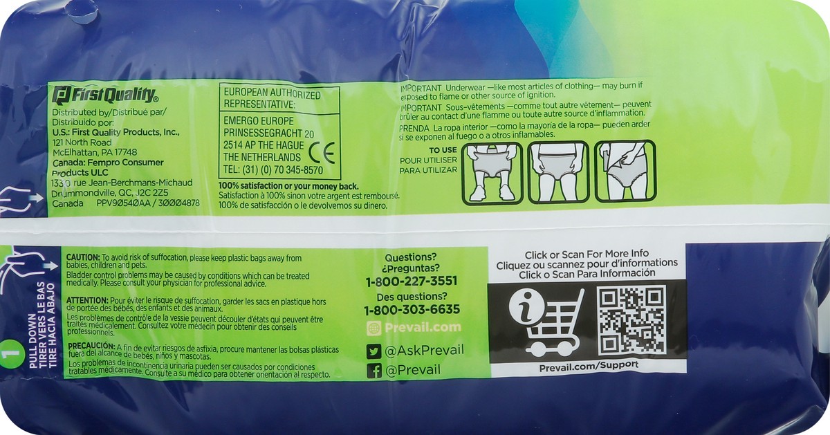 slide 11 of 13, Prevail Extra Large Overnight Absorbency Underwear XL 12 ea, 12 ct