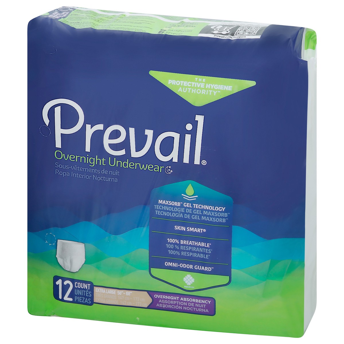 slide 9 of 13, Prevail Extra Large Overnight Absorbency Underwear XL 12 ea, 12 ct