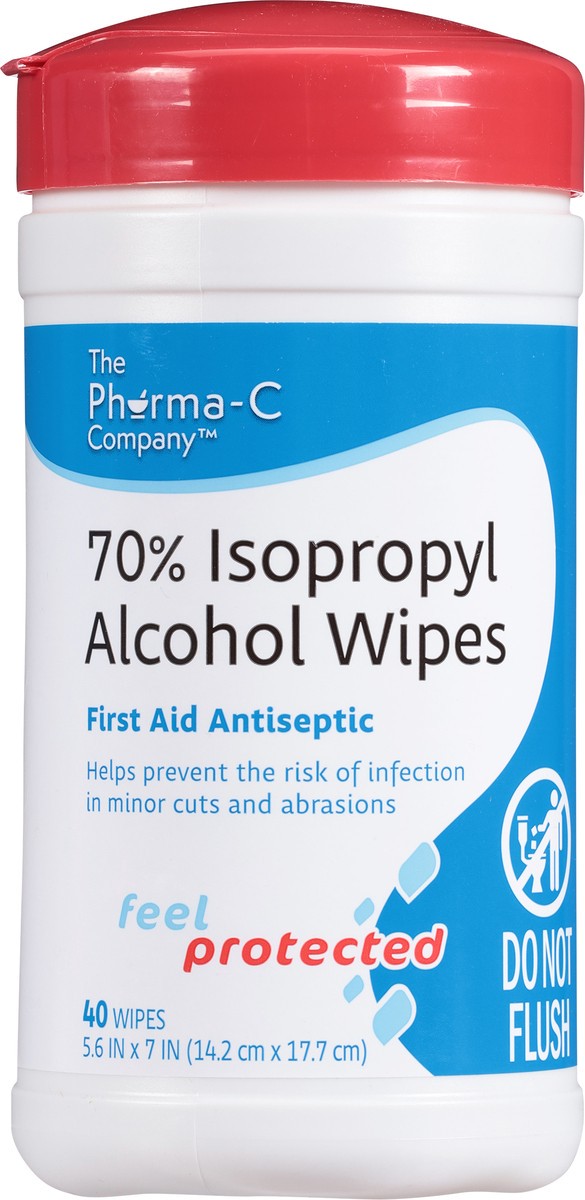 slide 2 of 10, Pharma-C-Wipes Isopropyl Alcohol Wipes 40 ea, 40 ct