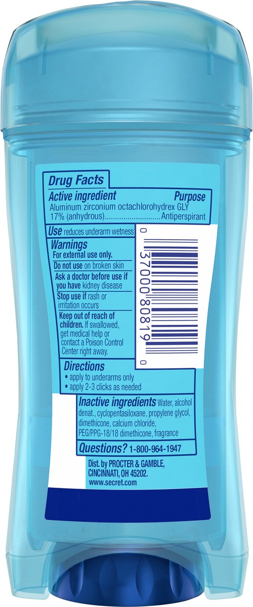 slide 2 of 3, Secret Outlast Clear Gel Antiperspirant Deodorant for Women, Protecting Powder 3.4 oz, 2.6 oz