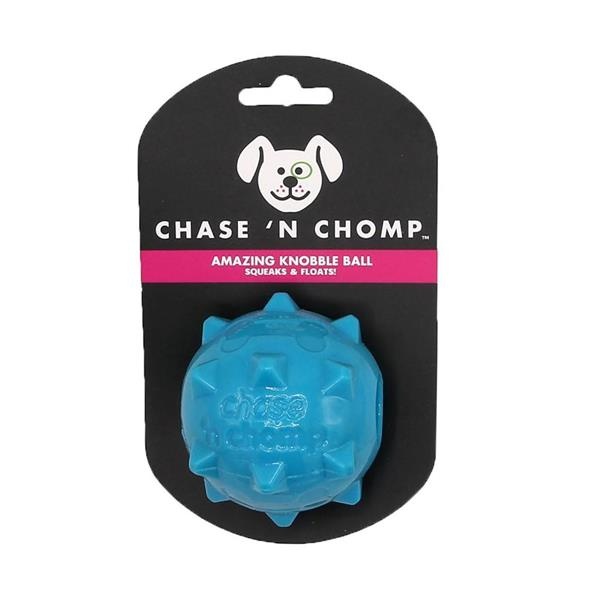 slide 1 of 1, Chase N Chomp Amazing Knobble Ball Squeaks & Floats, 1 ct