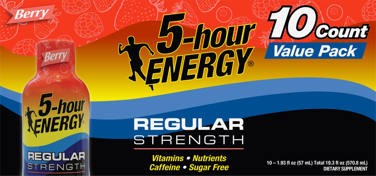 slide 1 of 6, 5-Hour Energy Berry Regular Strength - 10 ct, 10 ct