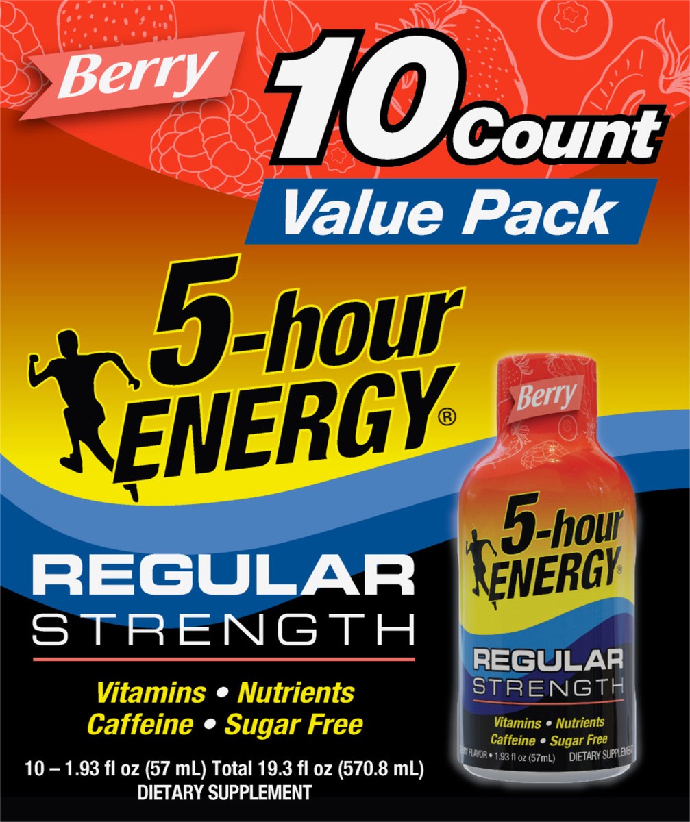 slide 3 of 6, 5-Hour Energy Berry Regular Strength - 10 ct, 10 ct