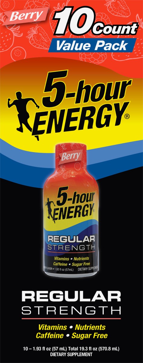 slide 2 of 6, 5-Hour Energy Berry Regular Strength - 10 ct, 10 ct