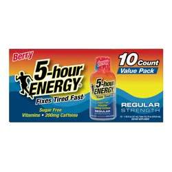 5-hour ENERGY Regular Strength Berry Shots, 10 Pack, 1.93 oz