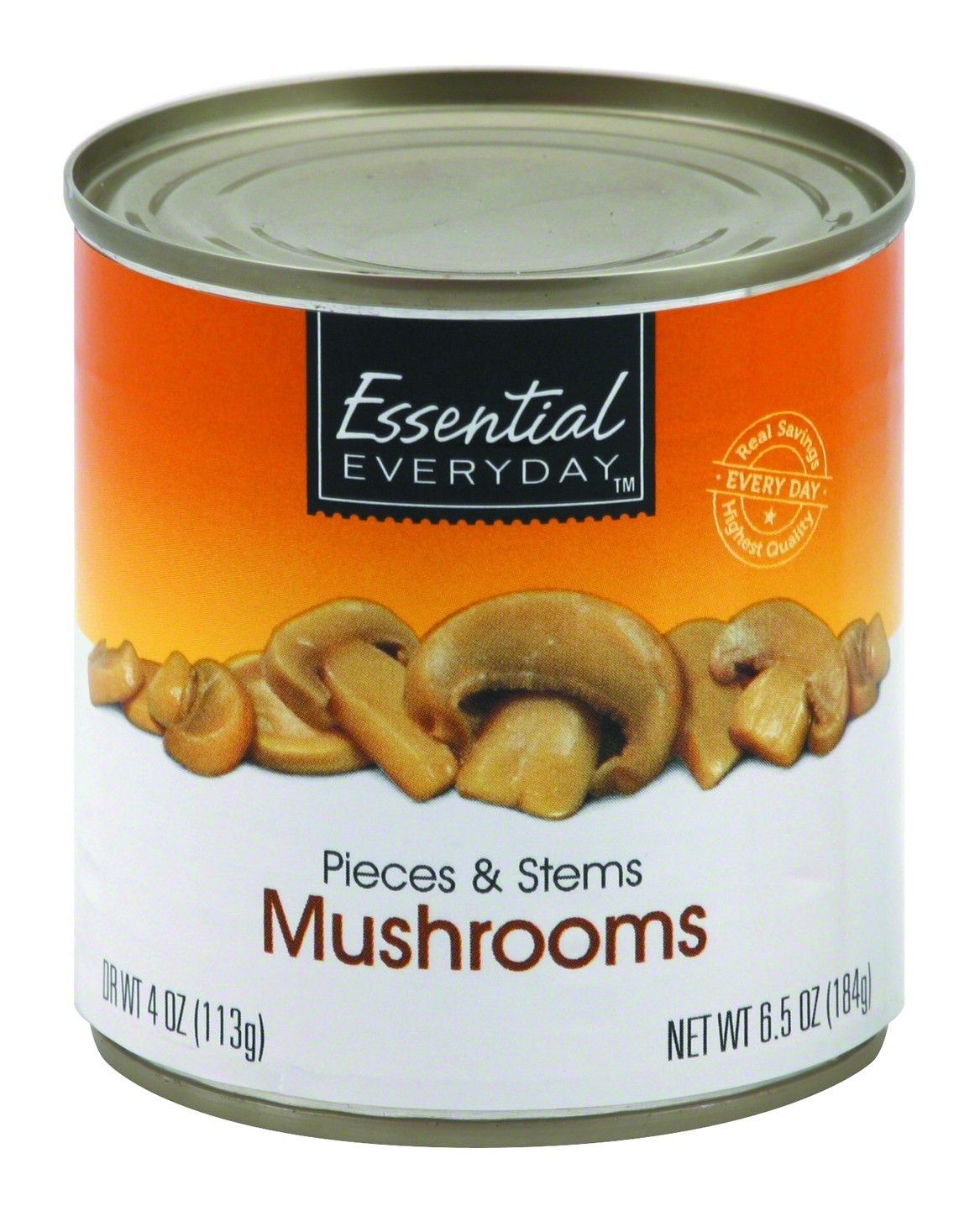 slide 1 of 1, Essential Everyday Mushrooms Pieces & Stems, 4 oz