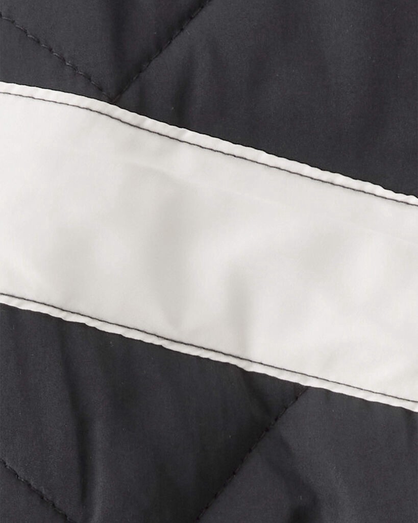 slide 3 of 3, Carter's Carters Baby Girl Color Block Puffer Jacket - Black Black 18M, 1 ct