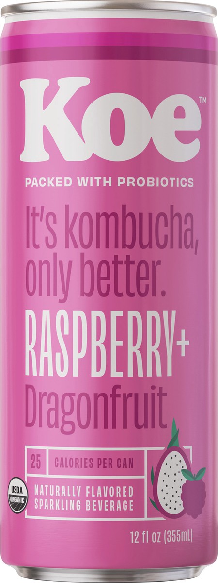 slide 9 of 9, Köe Organic Kombucha Raspberry Dragonfruit - 12 oz, 12 oz