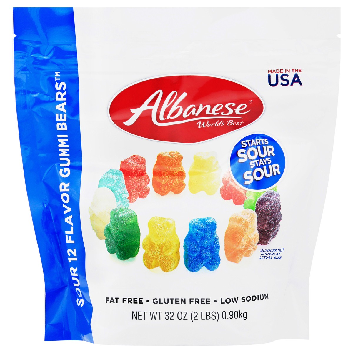 slide 1 of 13, Albanese Sour Gummi Bears Candy, 32 oz