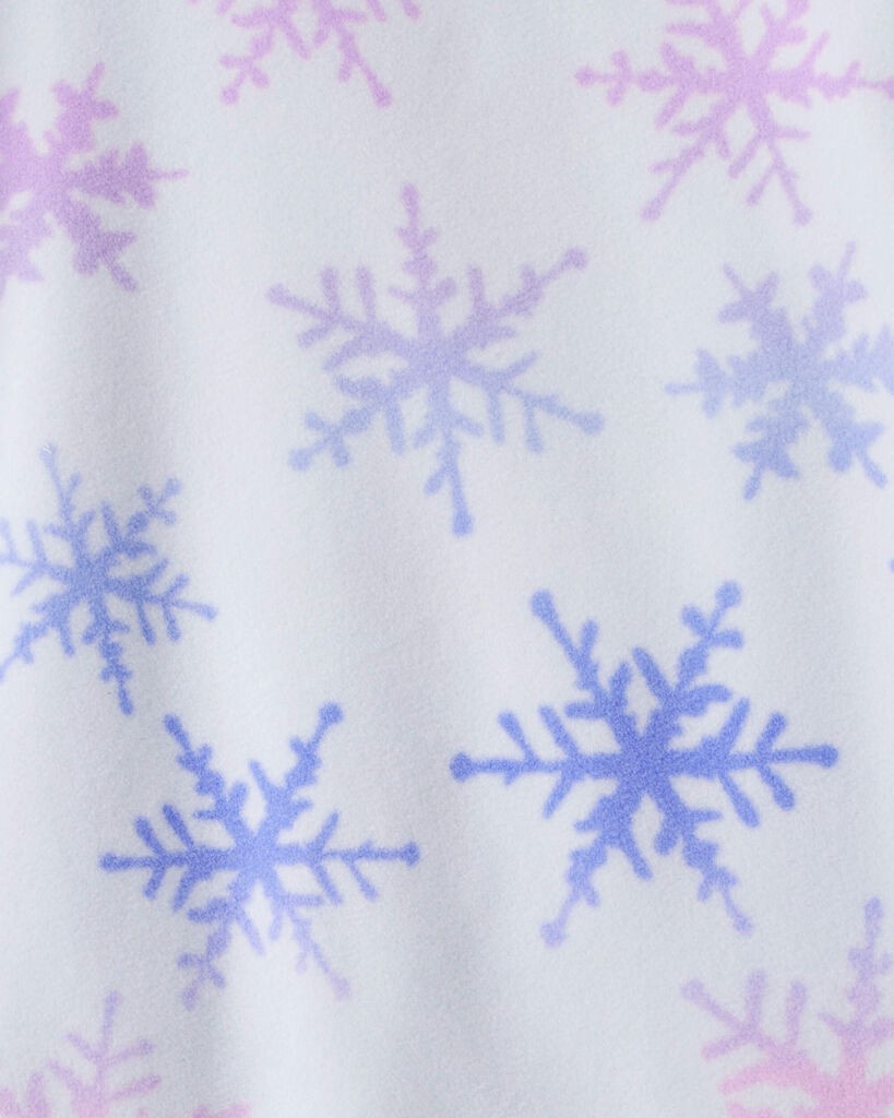 slide 2 of 2, Carter's Girls Snowflake Print Fleece Long-Sleeve Loose Fit Night Gown - Blue Blue 4-5, 1 ct