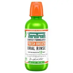 TheraBreath Fresh Breath Mouthwash, Mild Mint, Alcohol-Free, 16 fl oz