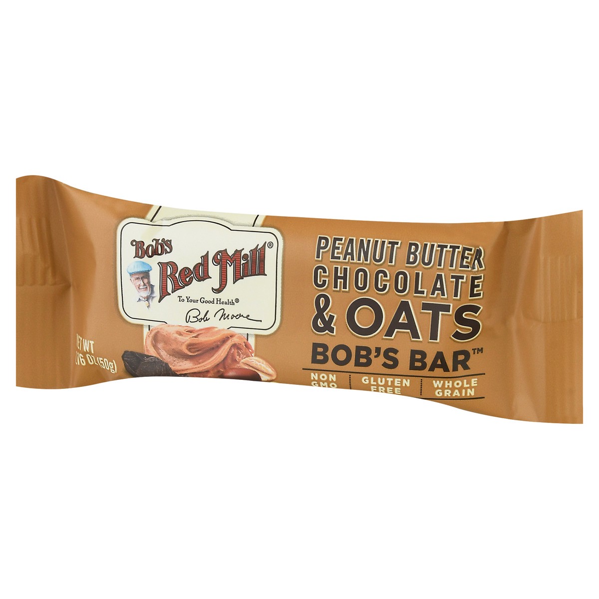 slide 5 of 9, Bob's Red Mill Peanut Butter Chocolate & Oats Bar 1.76 oz Wrapper, 1.76 oz