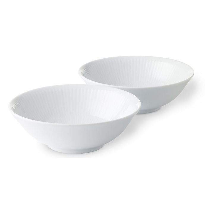 slide 1 of 1, Royal Copenhagen Fluted Cereal Bowls - White, 2 ct