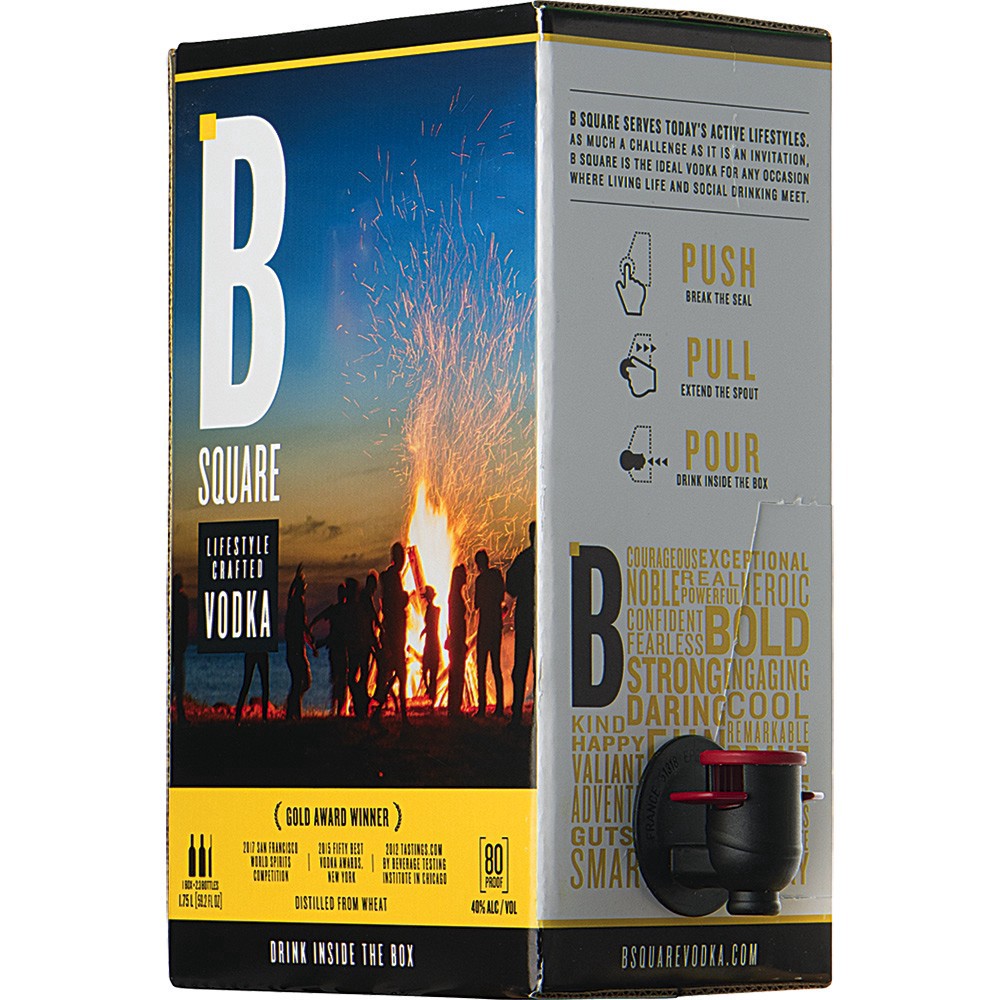 slide 1 of 1, B Square Vodka, 1.75 liter
