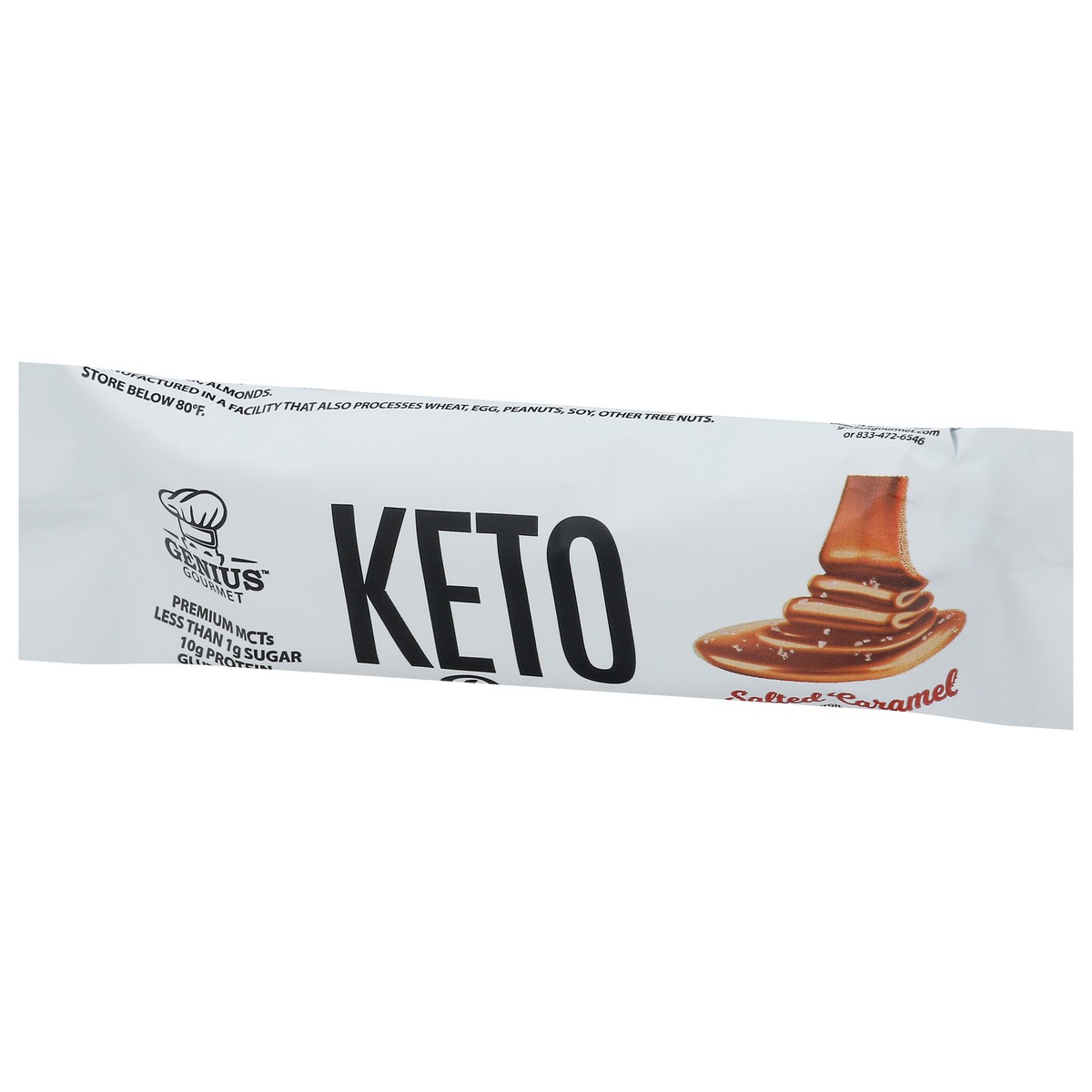 slide 8 of 9, Genius Gourmet Salted Caramel Keto Bar 1.09 oz, 1.09 oz