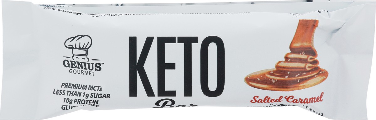 slide 2 of 9, Genius Gourmet Salted Caramel Keto Bar 1.09 oz, 1.09 oz