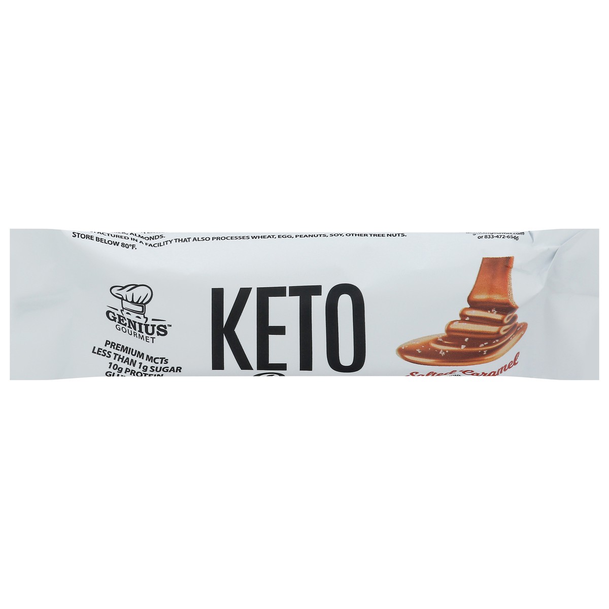 slide 1 of 9, Genius Gourmet Salted Caramel Keto Bar 1.09 oz, 1.09 oz