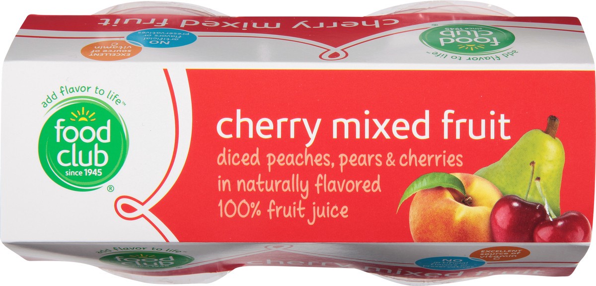 slide 2 of 13, Food Club Cherry Mixed Fruit Cups In Juice, 4 ct; 4 oz