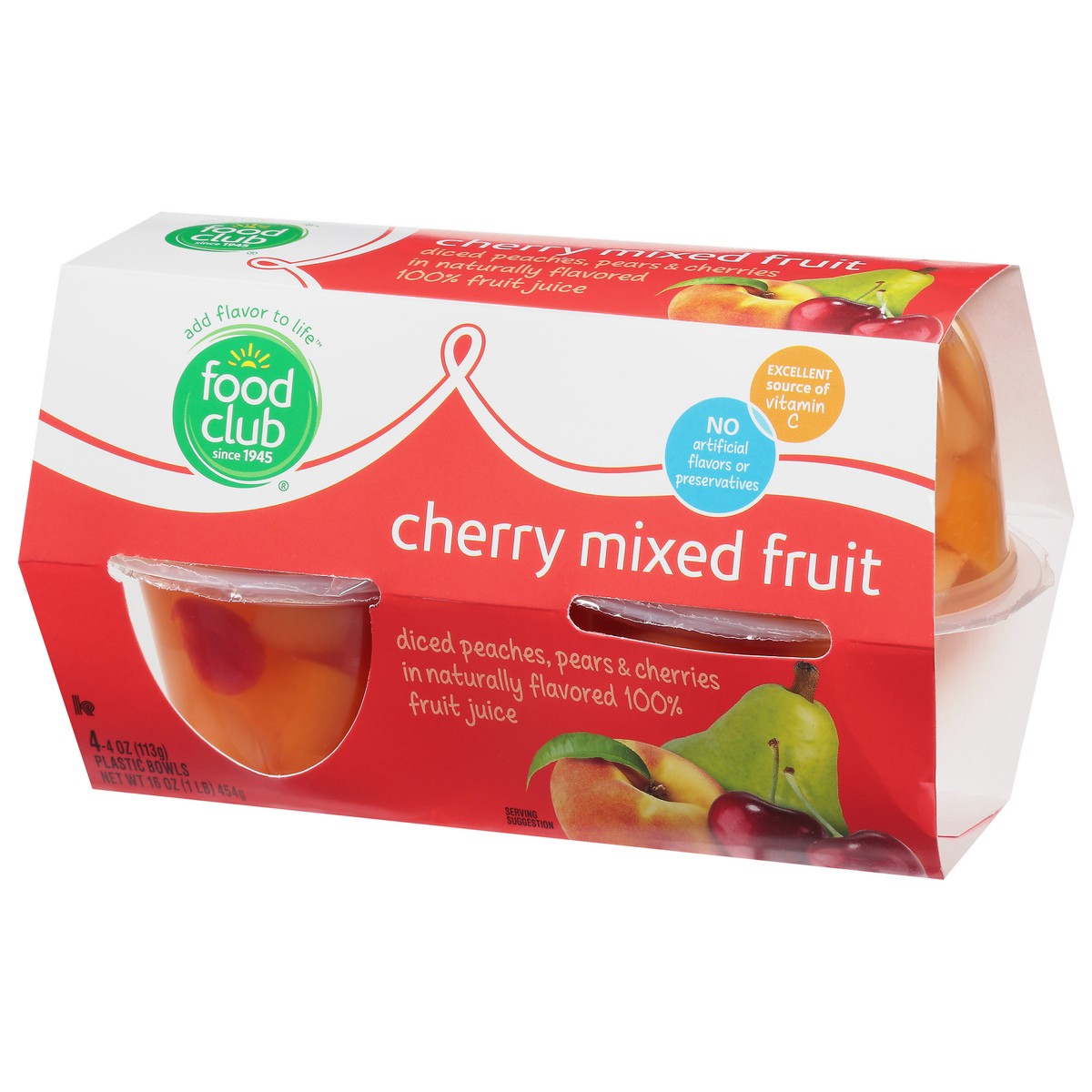 slide 3 of 13, Food Club Cherry Mixed Fruit Cups In Juice, 4 ct; 4 oz