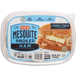 H-E-B Mesquite-Smoked Ham Lunch Meat - Family Pack