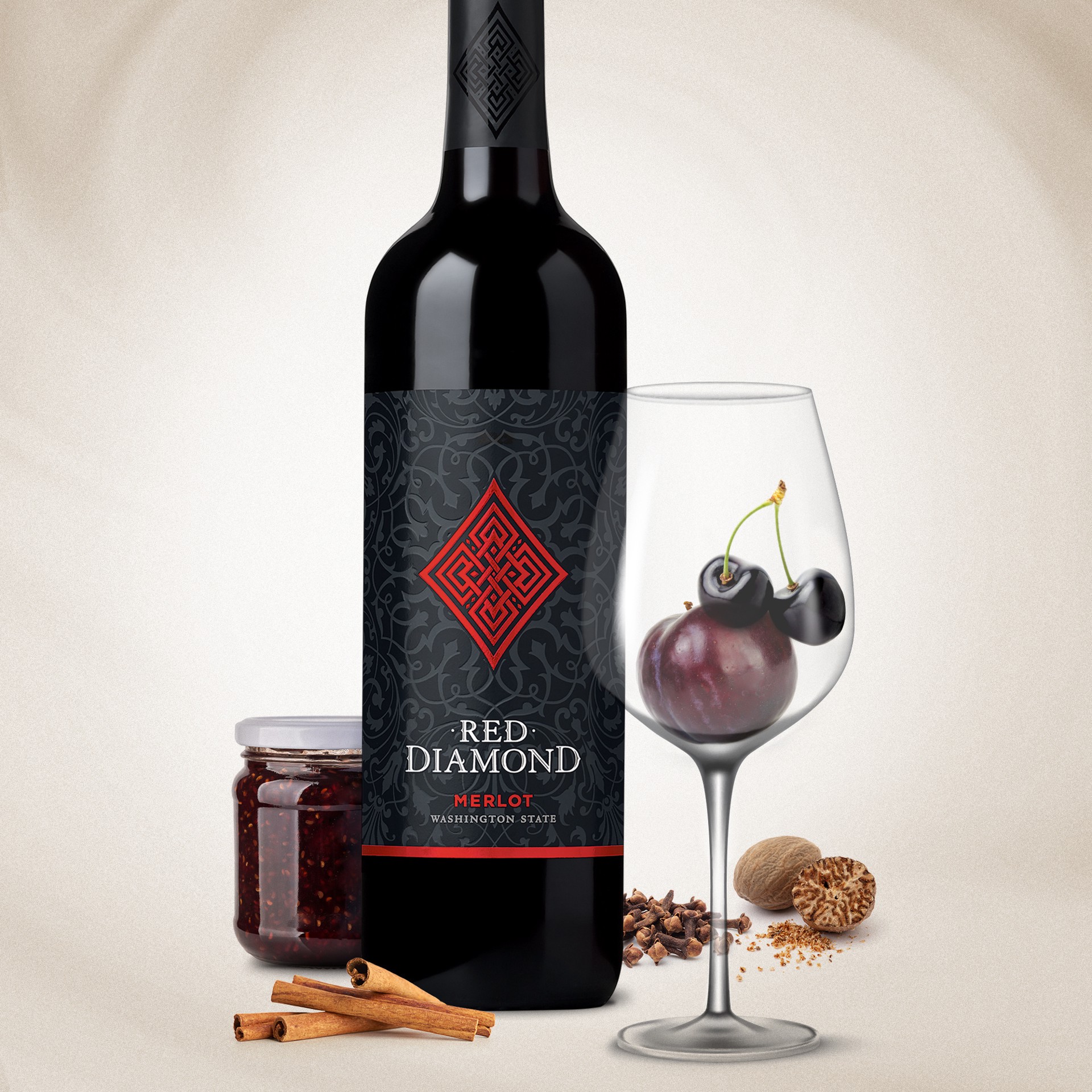 slide 3 of 6, Red Diamond Merlot, Red Wine, 750 mL Bottle, 750 ml