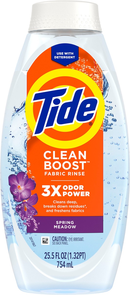slide 6 of 7, Tide Clean Boost Fabric Rinse, 25.5 fl oz, Removes Odors and Residues, Safe on All Fabrics, Free of Dyes and Heavy Perfumes, Spring Meadow, 25.5 fl oz