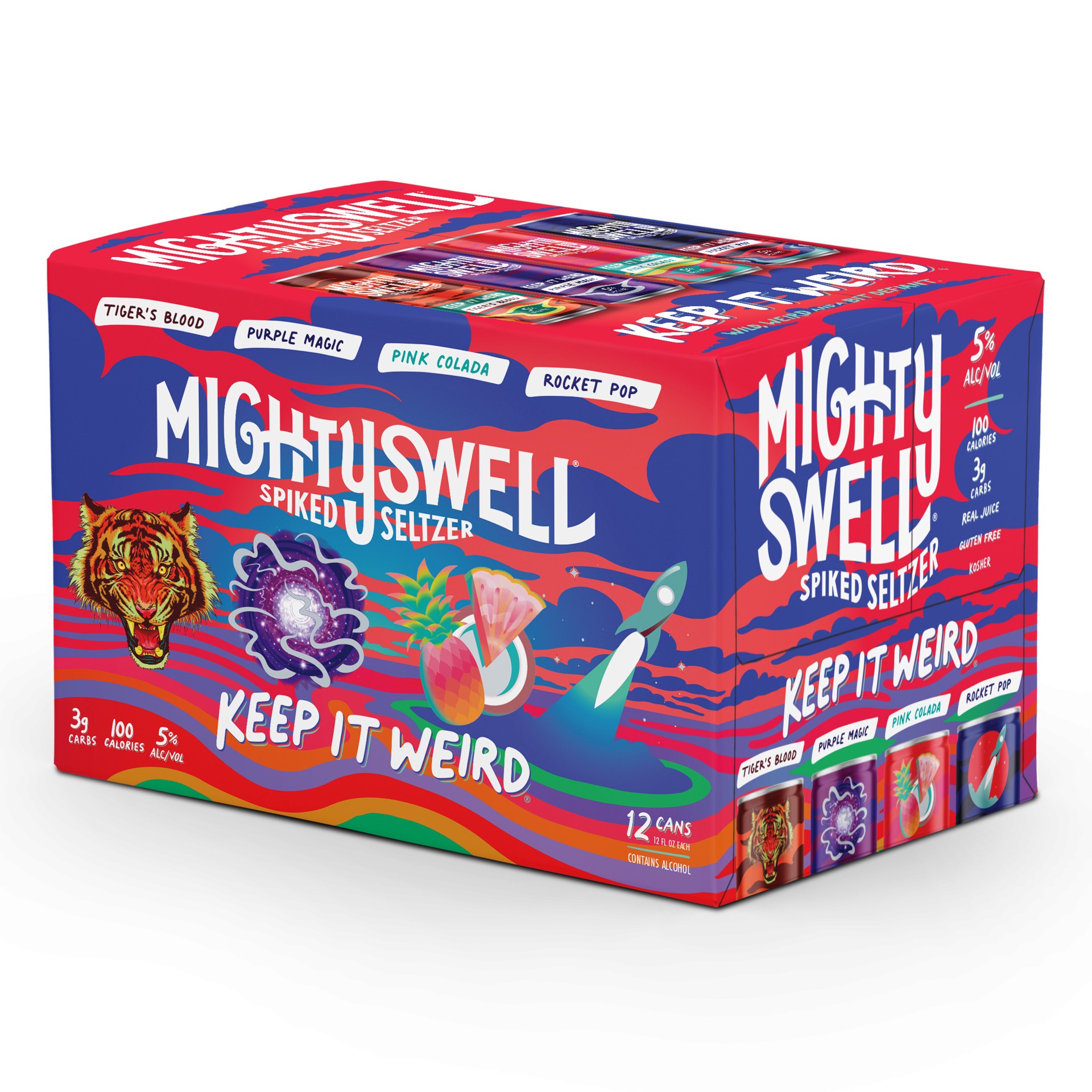 slide 3 of 11, Mighty Swell Spiked Seltzer, Keep It Weird, 1 ct