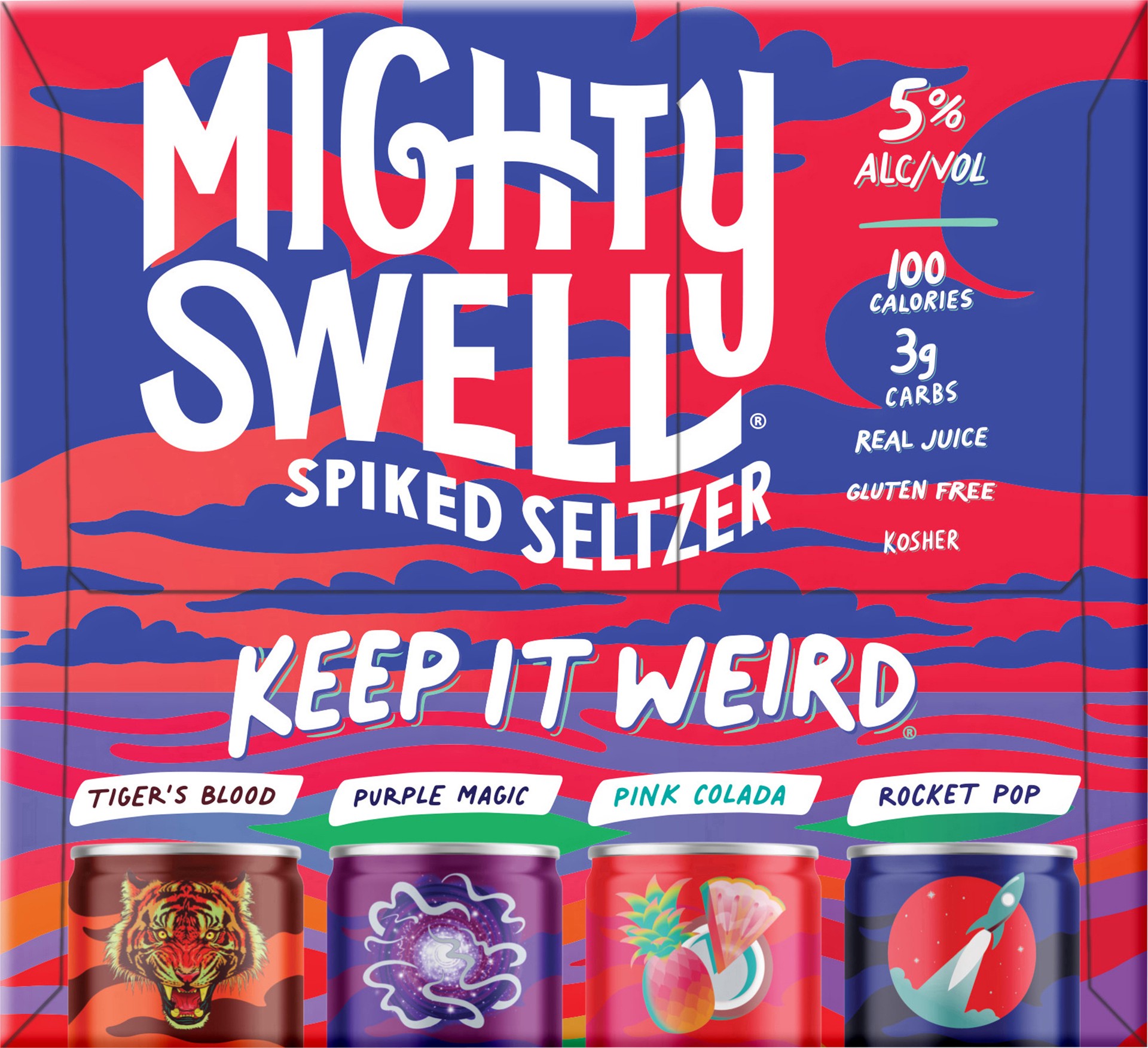 slide 2 of 11, Mighty Swell Spiked Seltzer, Keep It Weird, 1 ct