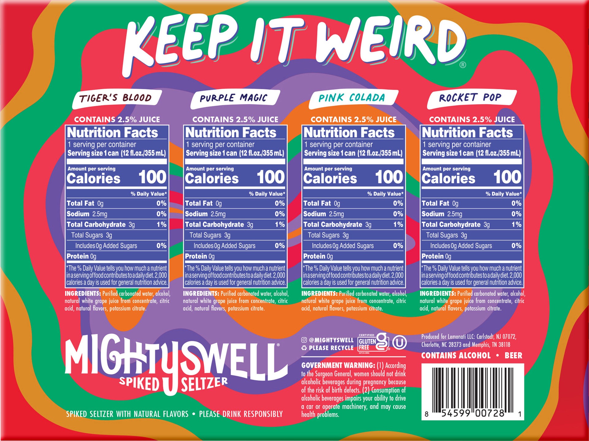 slide 7 of 11, Mighty Swell Spiked Seltzer, Keep It Weird, 1 ct