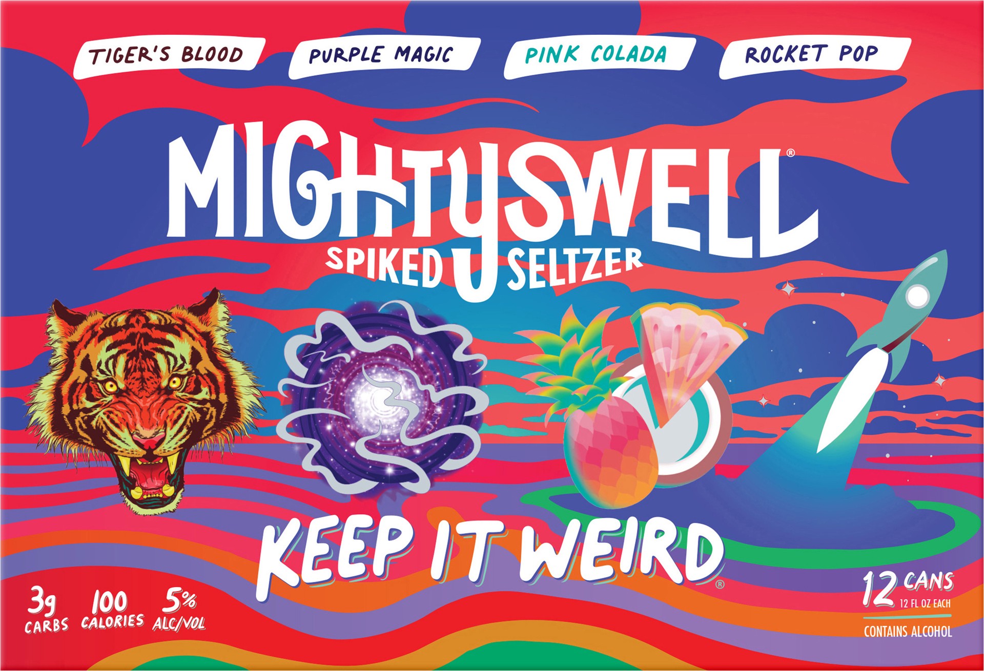 slide 9 of 11, Mighty Swell Spiked Seltzer, Keep It Weird, 1 ct