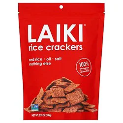 Laiki Rice Crackers, Red, Gluten Free, 100% Whole Grain, With Sea Salt