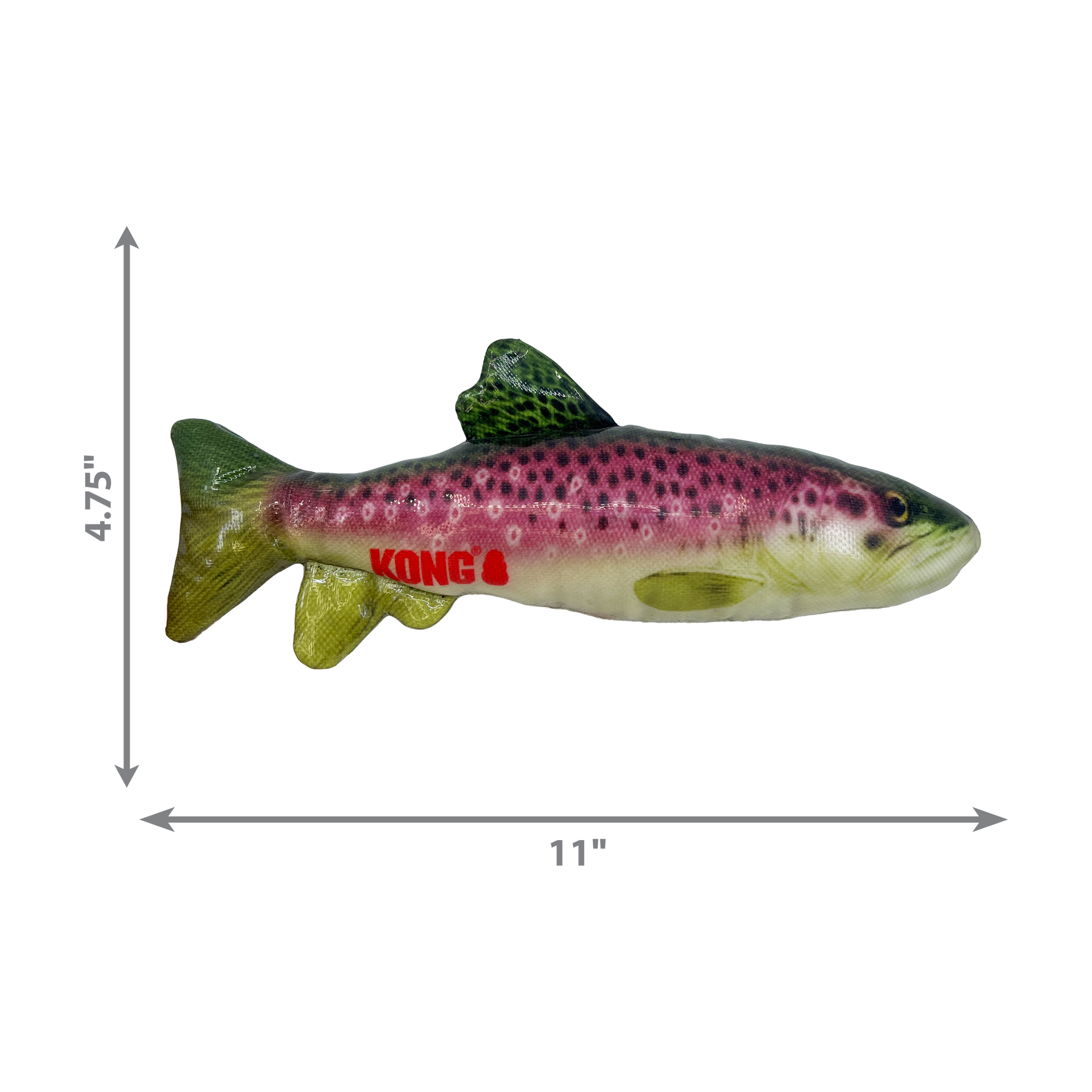 slide 2 of 4, KONG Wild Shieldz Trout Dog Toy, LG