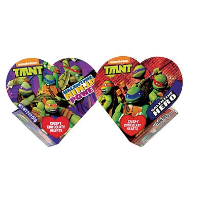 slide 1 of 1, Frankford Candy Nickelodeon Valentine Ninja Power Crispy Chocolaty Hearts, 2 oz