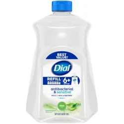 Dial Antibacterial & Sensitive Aloe Scent Liquid Hand Soap Refill, 52 fl oz