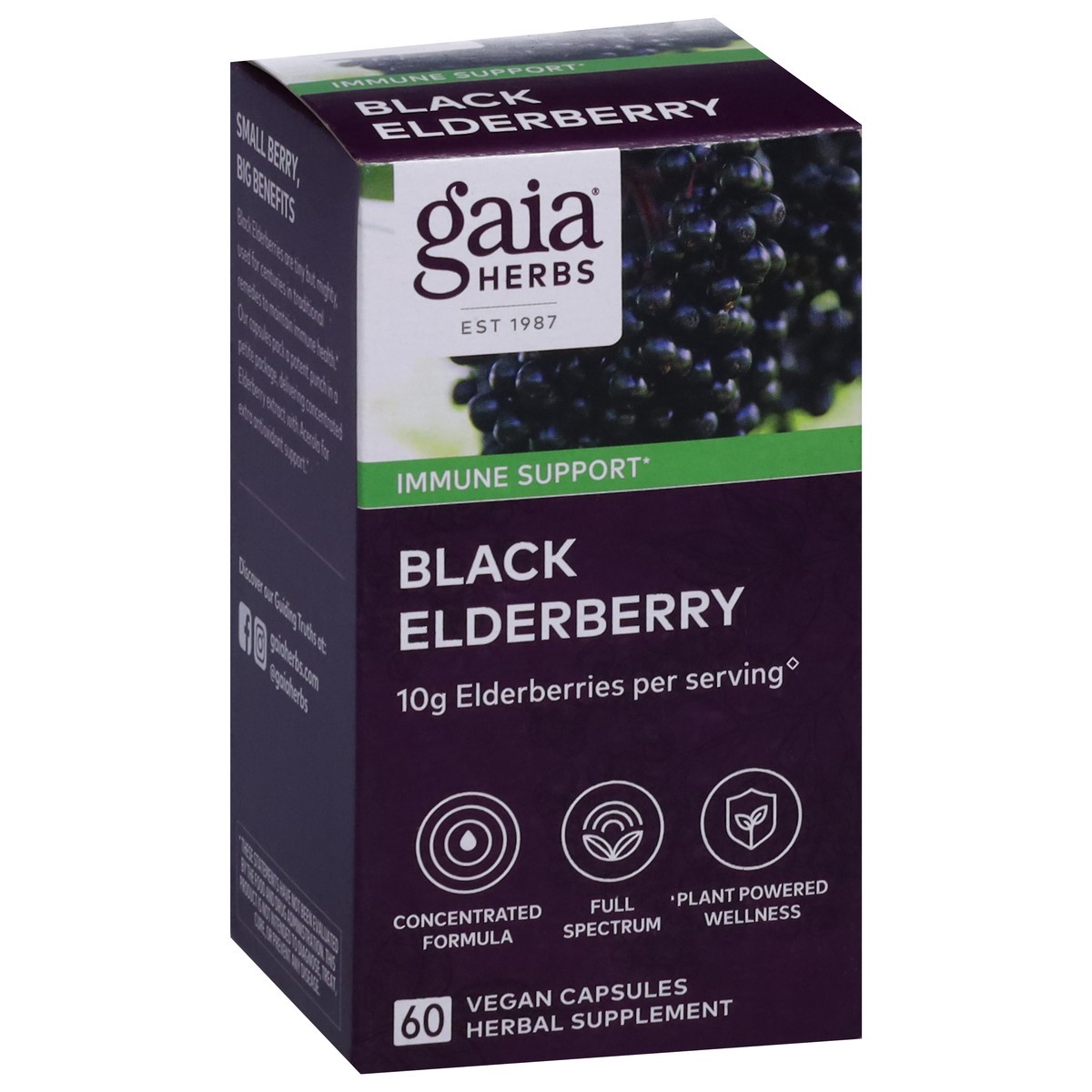 slide 3 of 14, Gaia Herbs Immune Support Black Elderberry 60 Capsules, 60 ct