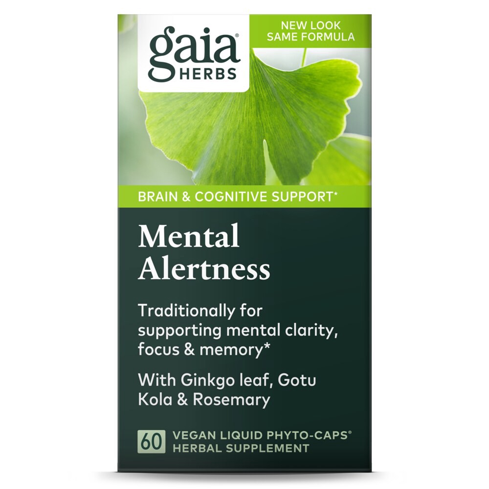 slide 1 of 4, Gaia Herbs DailyWellness Mental Alertness Vegetarian Liquid Phyto-Caps, 60 ct