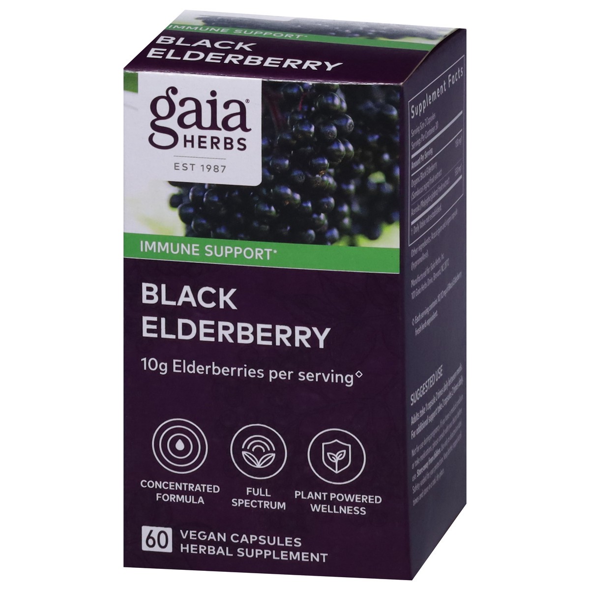 slide 14 of 14, Gaia Herbs Immune Support Black Elderberry 60 Capsules, 60 ct