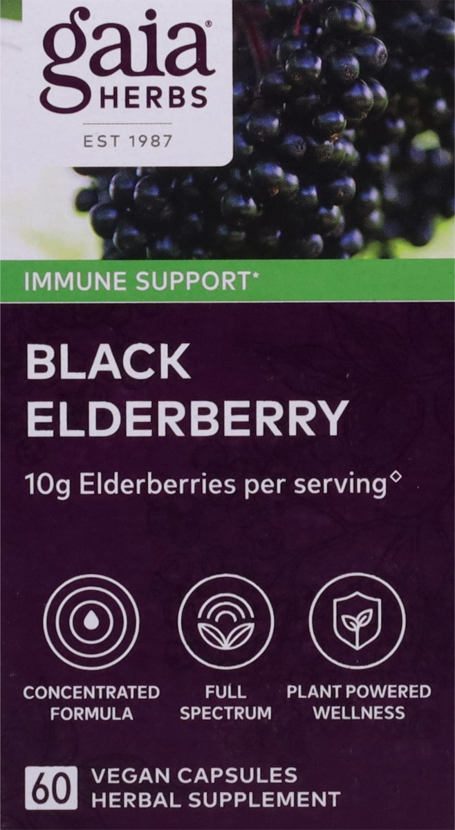 slide 11 of 14, Gaia Herbs Immune Support Black Elderberry 60 Capsules, 60 ct
