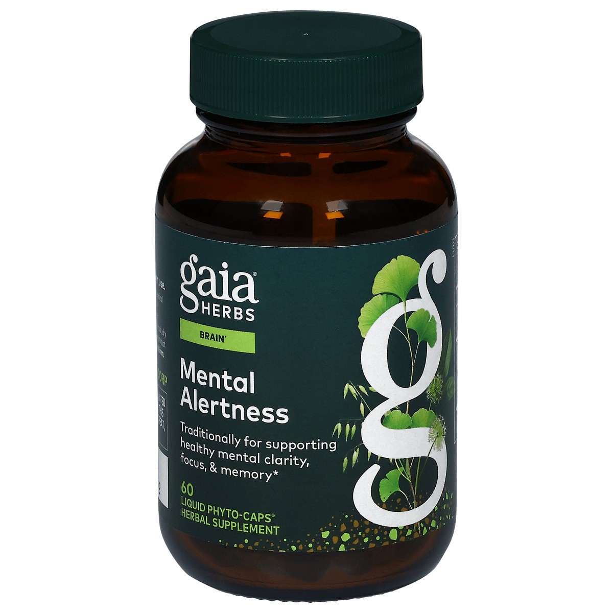 slide 1 of 14, Gaia Herbs Brain Mental Alertness 60 Liquid Phyto-Caps, 60 ct