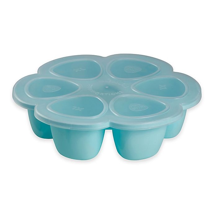 slide 1 of 3, BÉABA Multiportions Tray with Cover - Sky, 30 oz