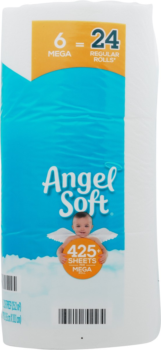 slide 11 of 12, Angel Soft 2-Ply Mega Roll Unscented Bathroom Tissue 6 ea, 6 ct