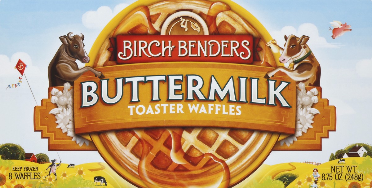 slide 9 of 10, Birch Benders Bbend Buttermilk Toaster Waffles, 8.75 oz