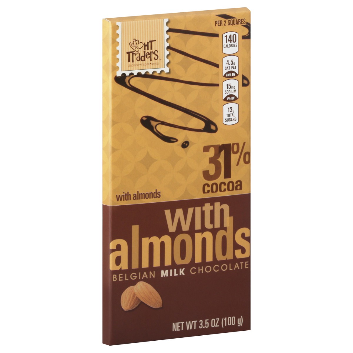 slide 2 of 9, HT Traders Almond Milk Chocolate Bar, 3.5 oz