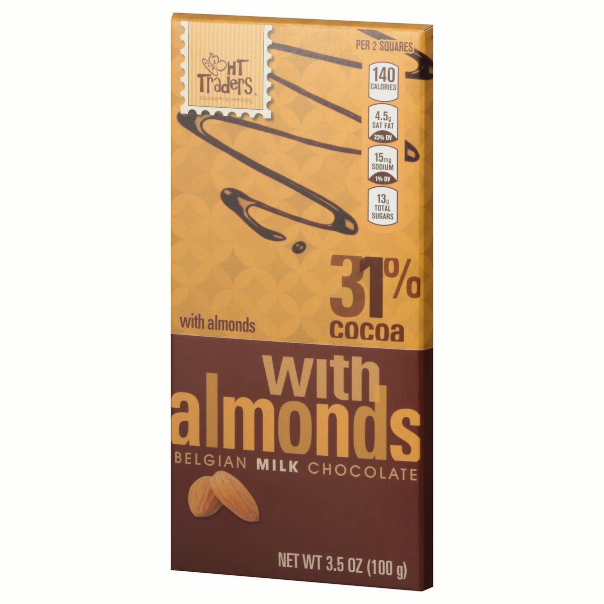 slide 3 of 9, HT Traders Almond Milk Chocolate Bar, 3.5 oz