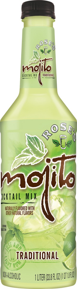 slide 4 of 9, Rose's Mojito Traditional Cocktail Mix - 1 liter, 1 liter